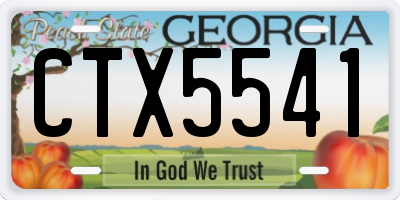 GA license plate CTX5541