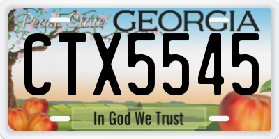 GA license plate CTX5545