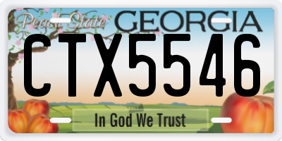 GA license plate CTX5546