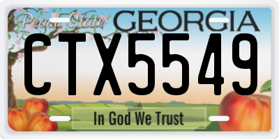 GA license plate CTX5549