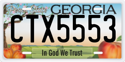 GA license plate CTX5553