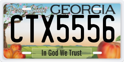 GA license plate CTX5556