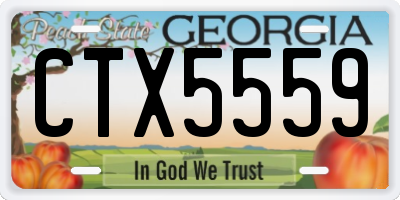 GA license plate CTX5559
