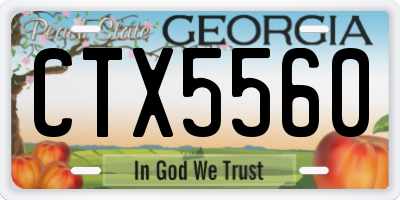 GA license plate CTX5560