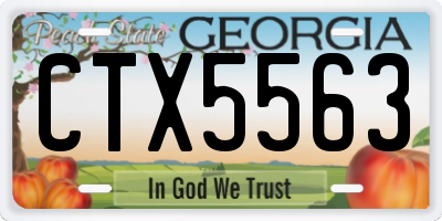 GA license plate CTX5563