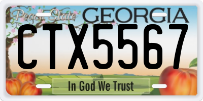 GA license plate CTX5567
