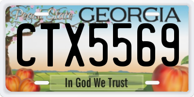 GA license plate CTX5569