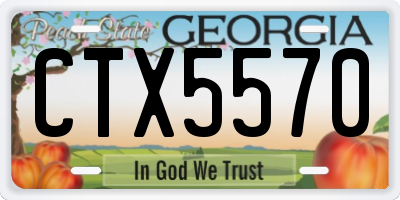 GA license plate CTX5570