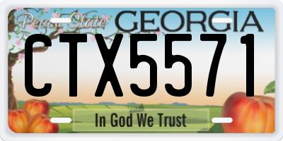 GA license plate CTX5571