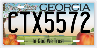 GA license plate CTX5572