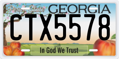 GA license plate CTX5578