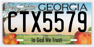 GA license plate CTX5579