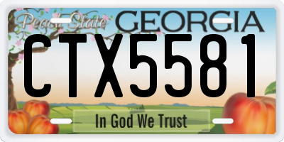GA license plate CTX5581