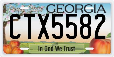 GA license plate CTX5582