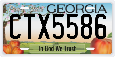 GA license plate CTX5586