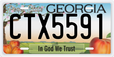 GA license plate CTX5591