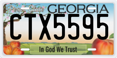 GA license plate CTX5595