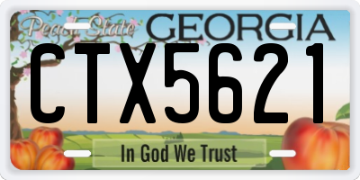 GA license plate CTX5621