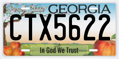 GA license plate CTX5622