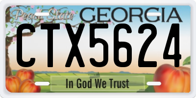 GA license plate CTX5624