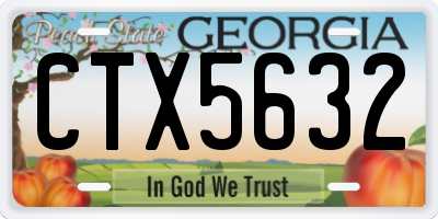 GA license plate CTX5632