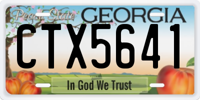 GA license plate CTX5641