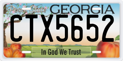 GA license plate CTX5652