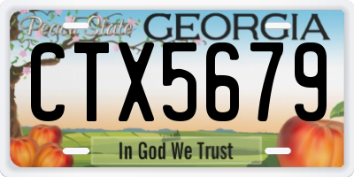 GA license plate CTX5679