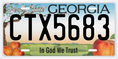 GA license plate CTX5683