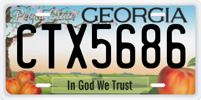 GA license plate CTX5686
