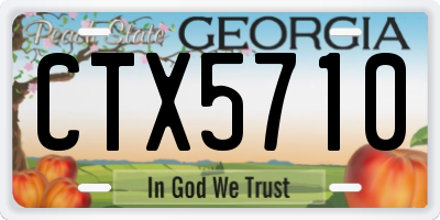 GA license plate CTX5710