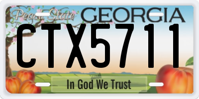 GA license plate CTX5711