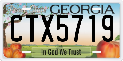 GA license plate CTX5719