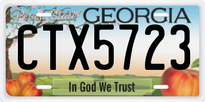GA license plate CTX5723