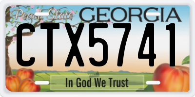 GA license plate CTX5741