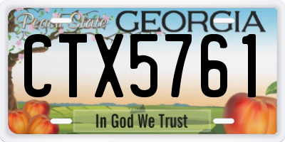 GA license plate CTX5761