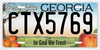 GA license plate CTX5769