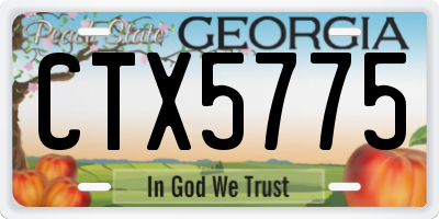 GA license plate CTX5775