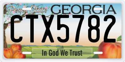 GA license plate CTX5782