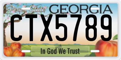 GA license plate CTX5789