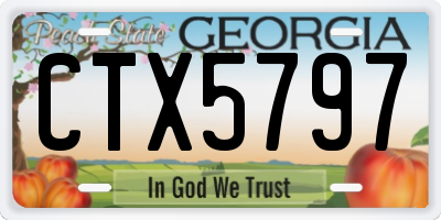 GA license plate CTX5797