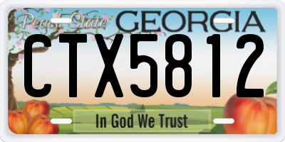 GA license plate CTX5812