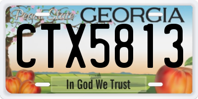 GA license plate CTX5813