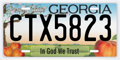 GA license plate CTX5823