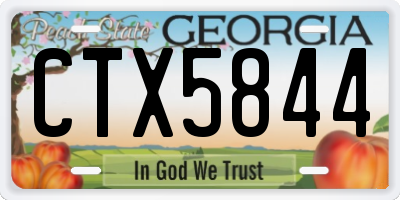 GA license plate CTX5844