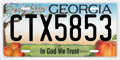 GA license plate CTX5853