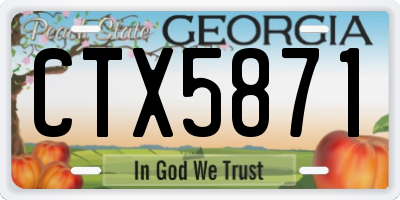 GA license plate CTX5871