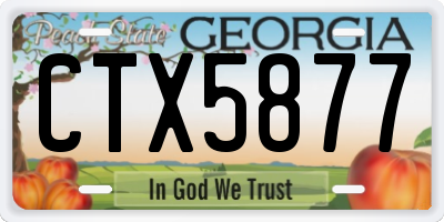 GA license plate CTX5877