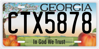 GA license plate CTX5878