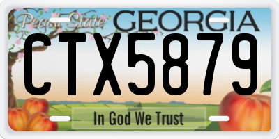 GA license plate CTX5879